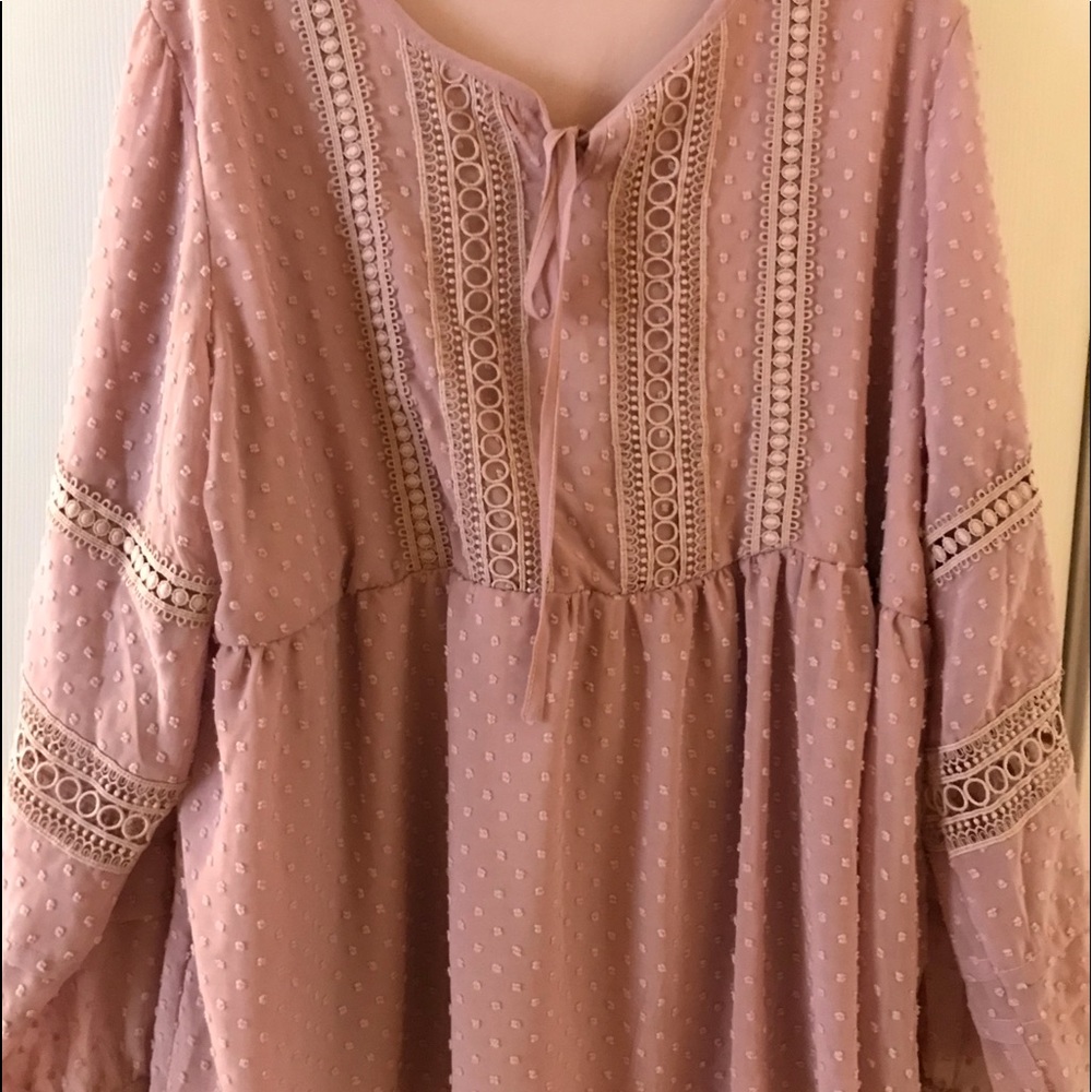 This is brand new without tags never worn. Beautiful Flowy blouse